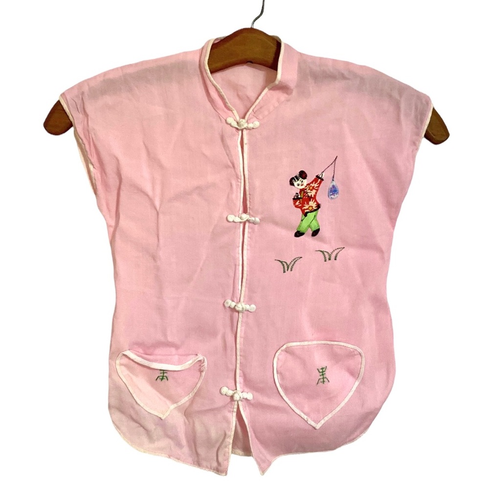 Vintage Hand Embroidered Girl’s Sleep Shirt